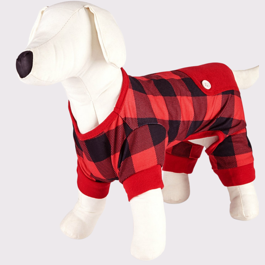 Buffalo Plaid Check Holiday Pet PJ