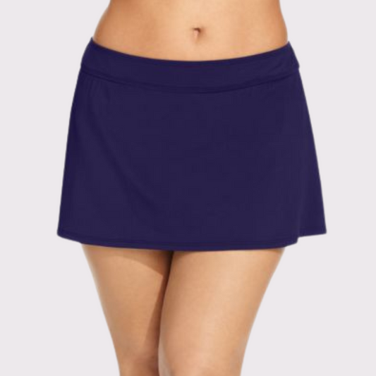 Plus Size Solid Swim Skirt