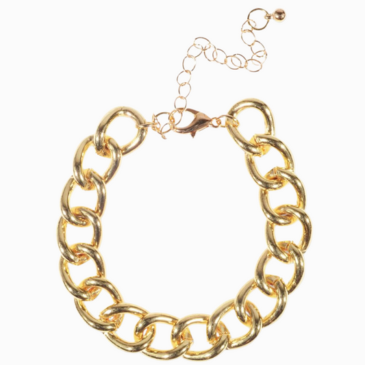 Gold-Tone Large Chain Link Bracelet