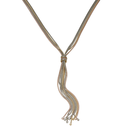 Knotted Lariat Necklace, 32" + 2" extender