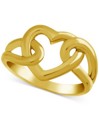Essentials Open Heart Link Ring in Gold-P Gold 8