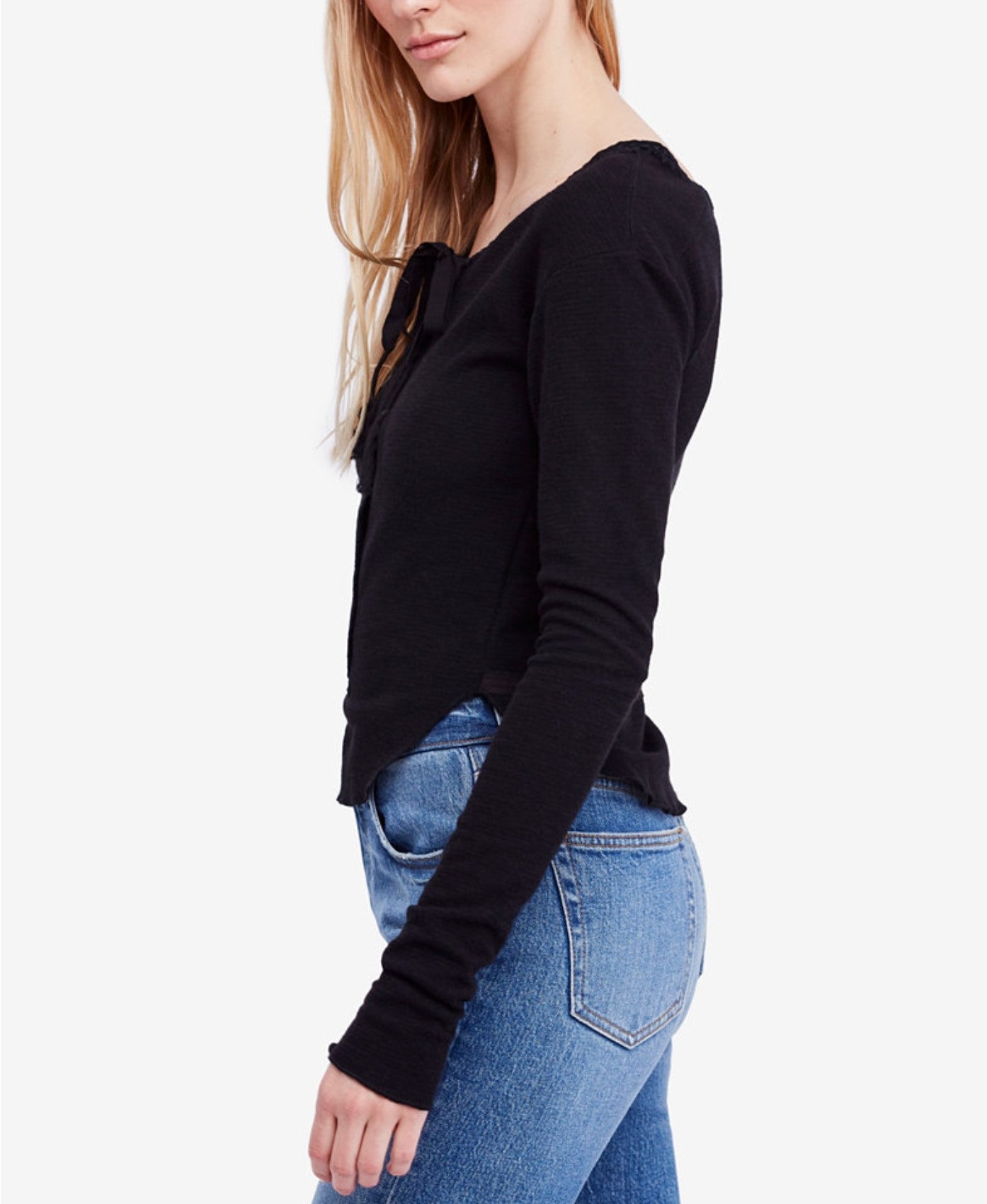 Free People Cecilia Tie-String Thermal Top