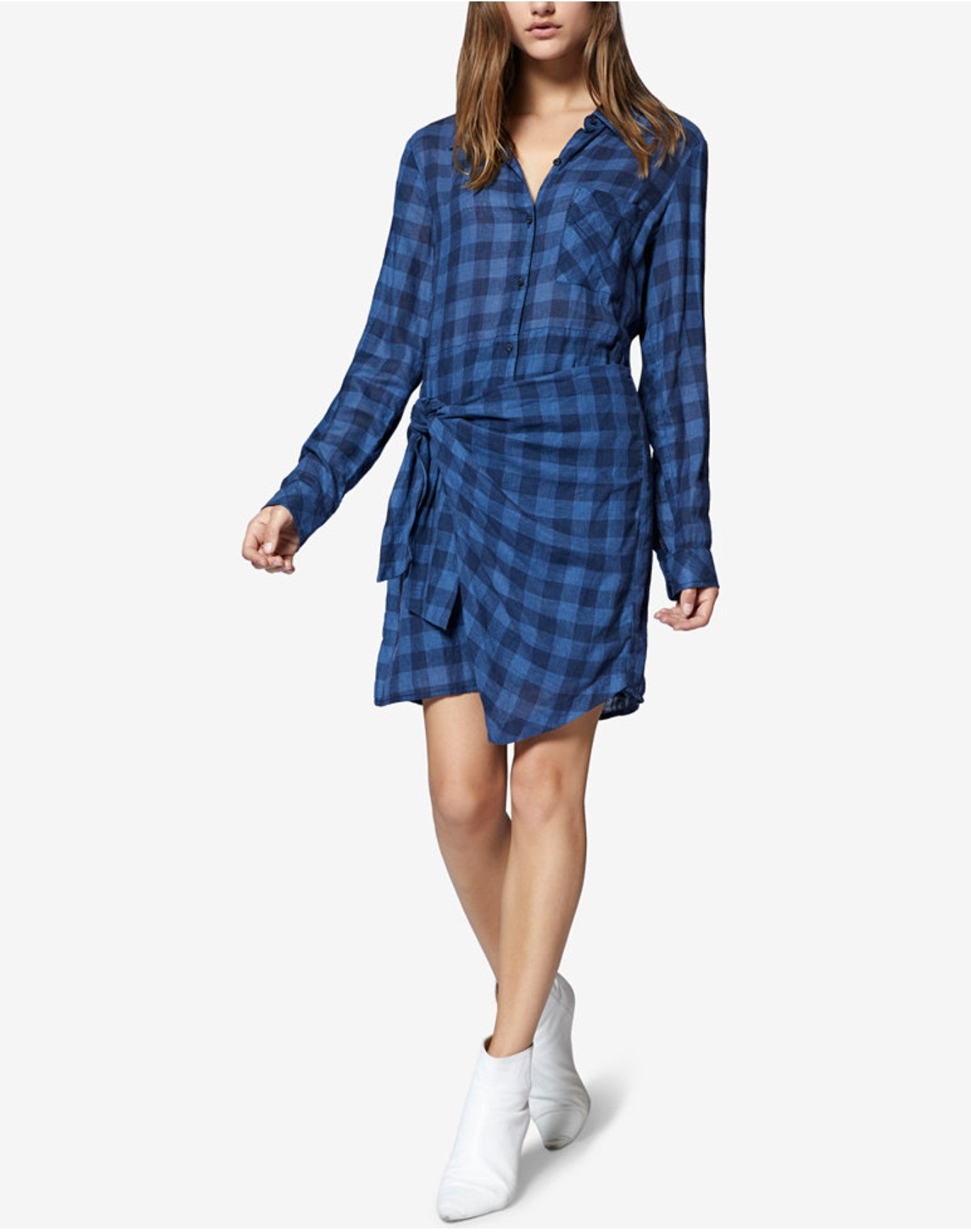 Sanctuary Ani Checkered Side-Tied Dress