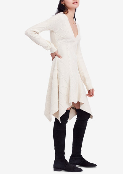 Free People Cables and Castles Cotton Sweater Dress