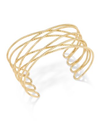 INC International Concepts Gold-Tone Crisscross Cuff Brac Gold