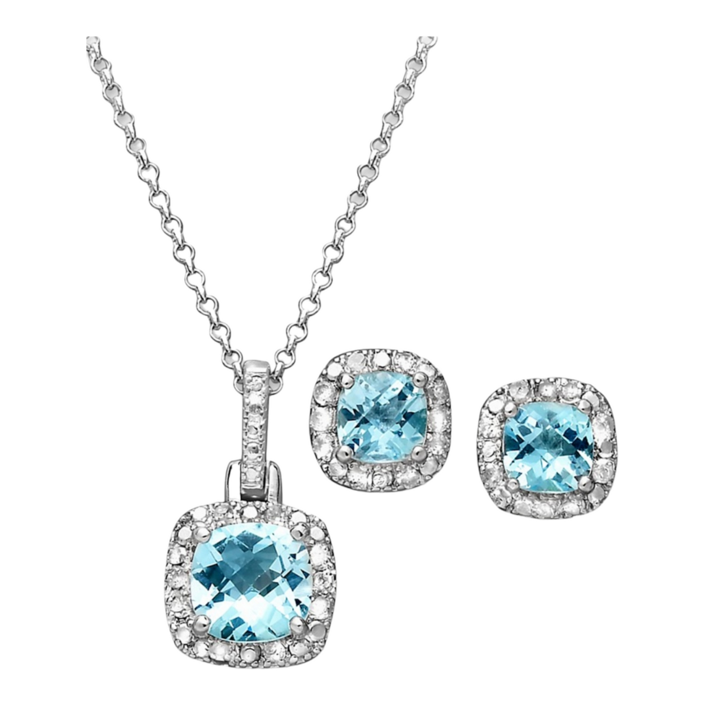 Macys Sapphire 3 ct. t.w. and Diam Blue Topaz