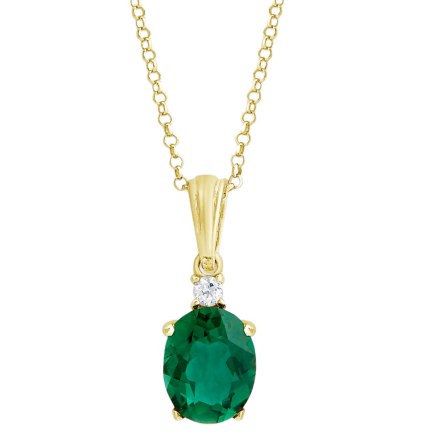 Green Quartz (2-3/8 ct. t.w.) & White Topaz Accent 18" Pendant Necklace in 18k
Gold-Plated Sterling Silver