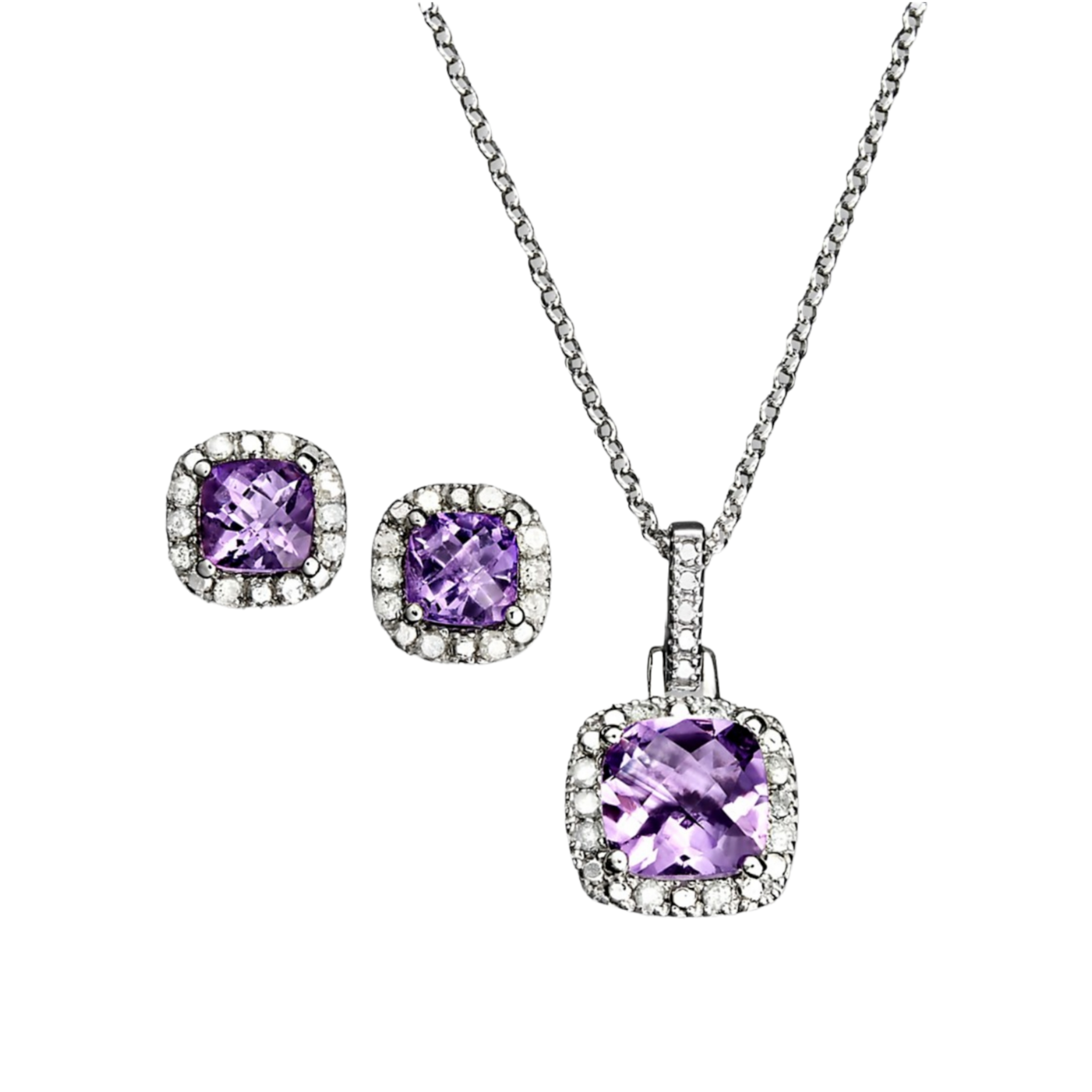 Giani Bernini 2-pc. Set Cubic Zirconia Cross Pendant Necklace & Matching Stud Earrings in Sterling Silver, Created for Macy's - Sterling Silver