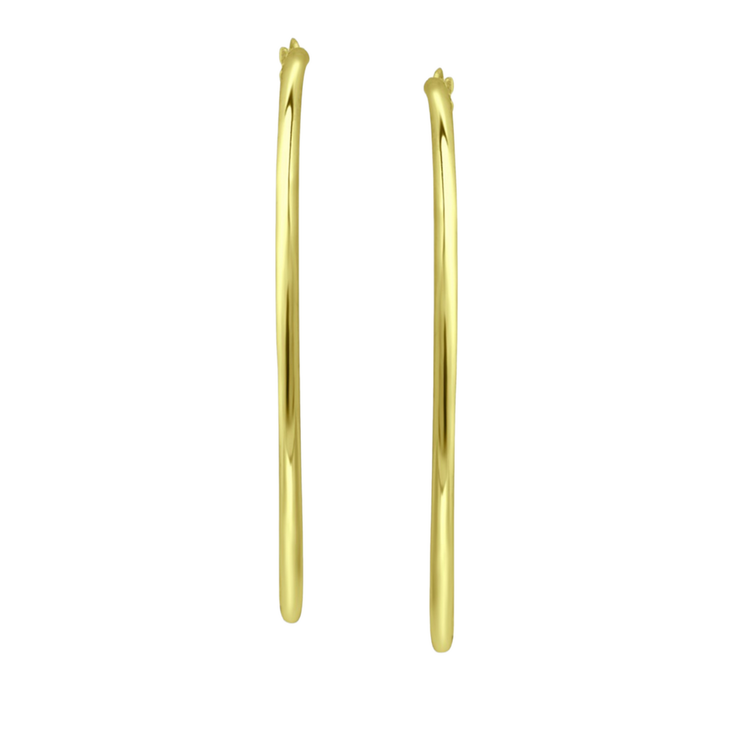 Polished Hoop Earrings in 18k Gold-Plated Sterling Silver