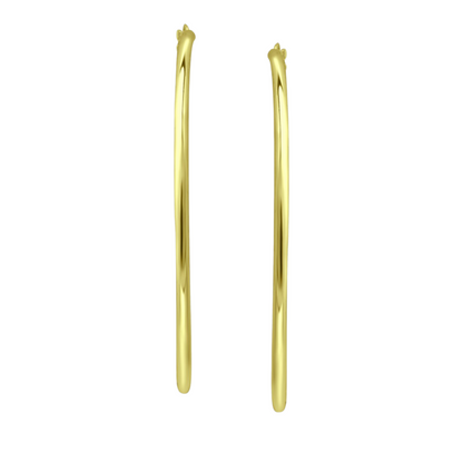 Polished Hoop Earrings in 18k Gold-Plated Sterling Silver