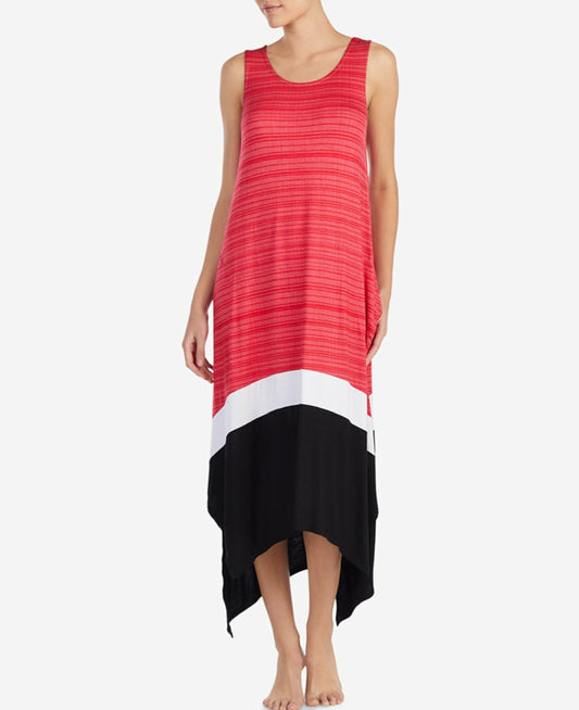 Sleeveless Contrast-Panel Nightgown