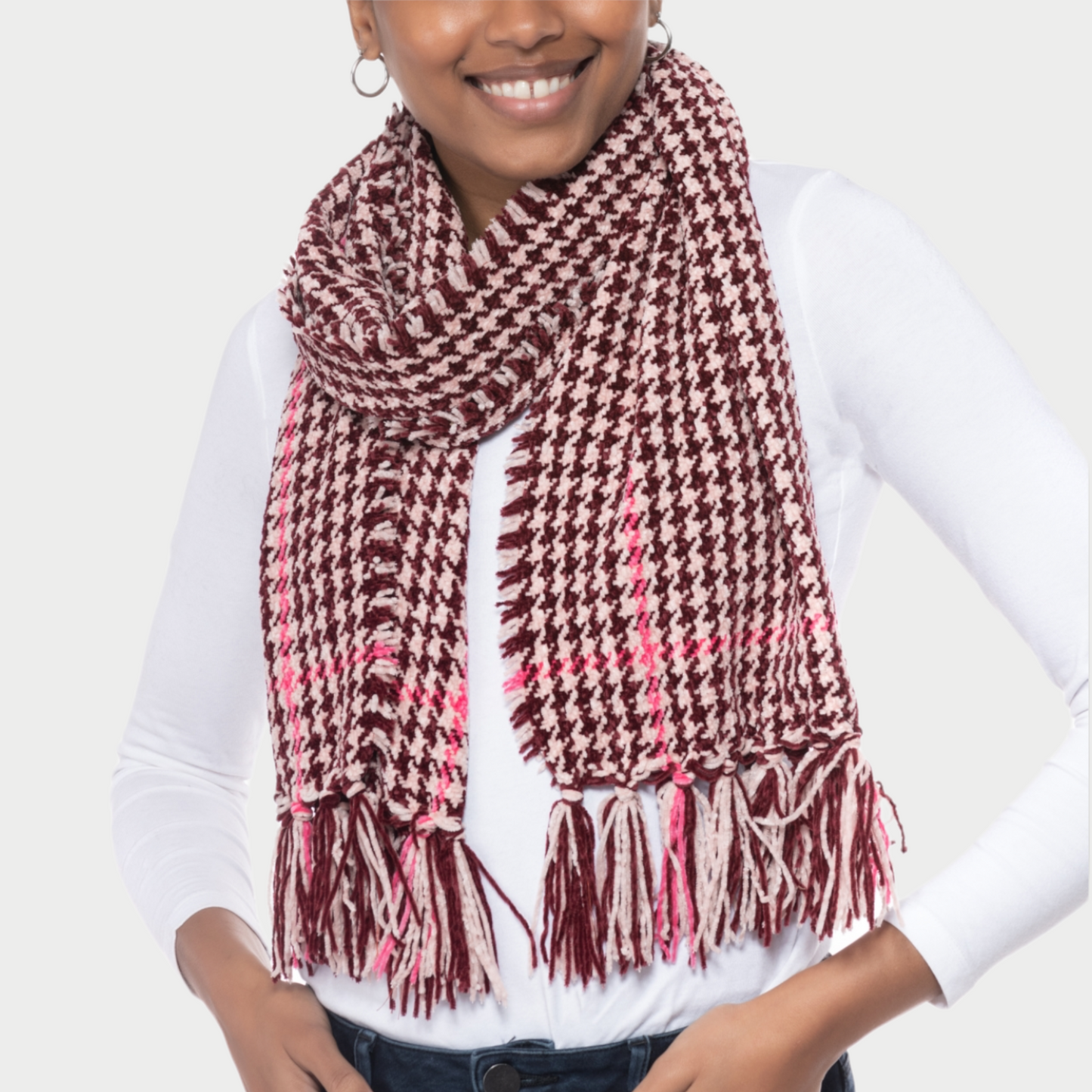 Charter Club Women's Chenille Plaid Scarf, Created for Macy's - Macy's