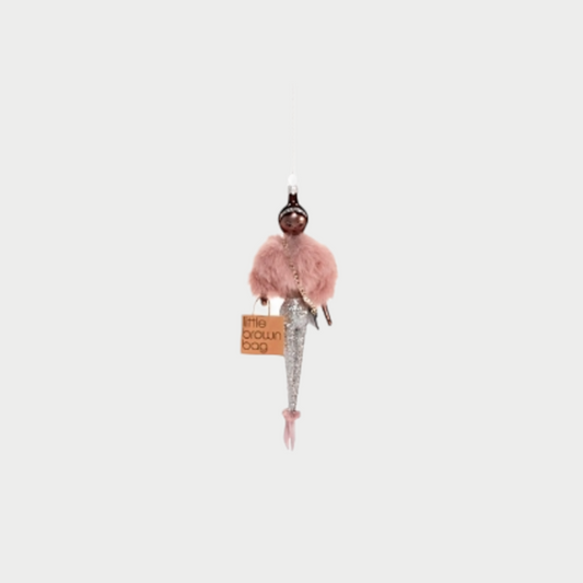 Doll with Faux Fur Jacket Ornament