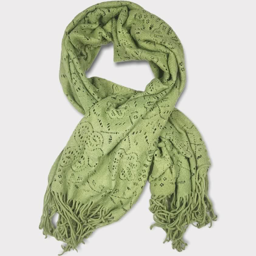 Green winter scarf